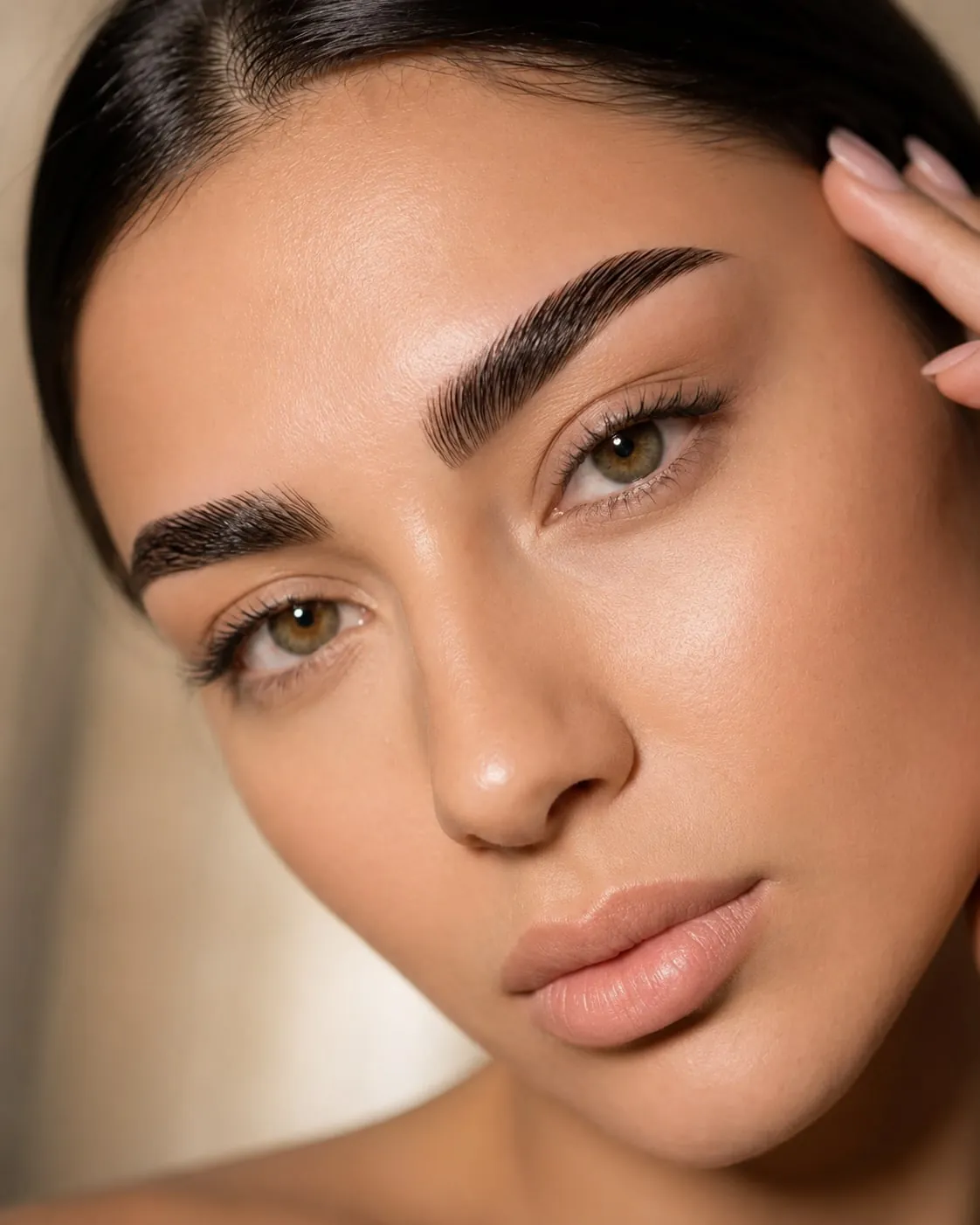 Augenbrauen nach einem Brow Lifting