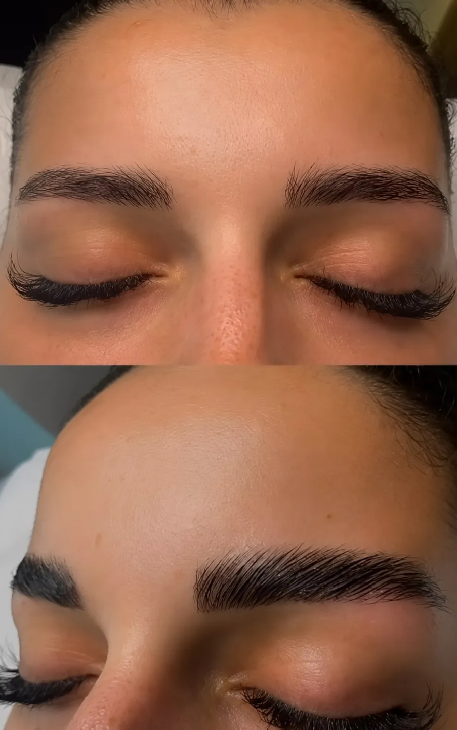 Ergebnis einer Wimpernbehandlung